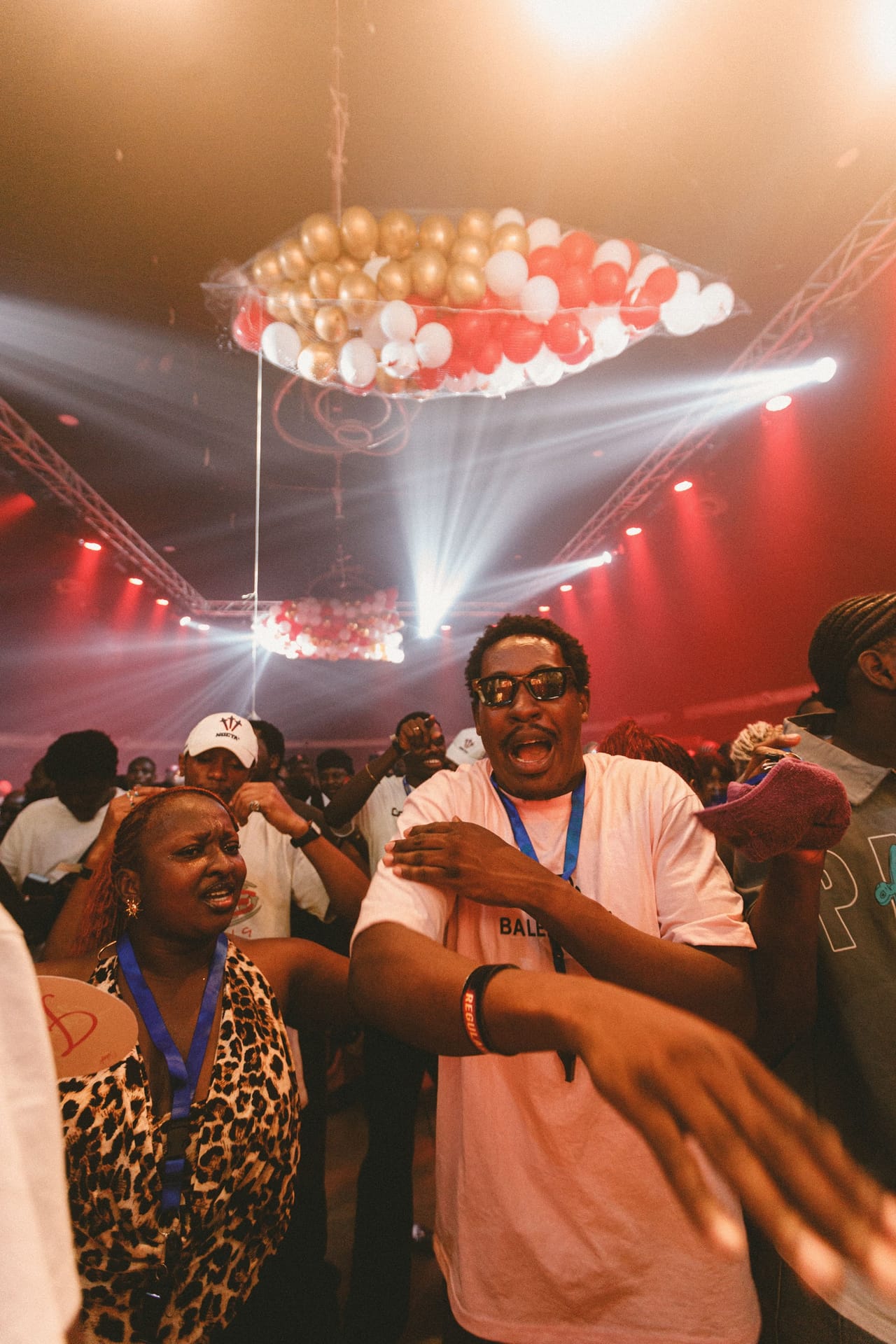 Crowd dancing under the lights at Litmas 2025
